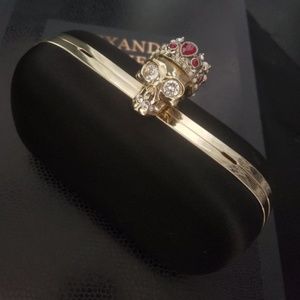 Alexander McQueen Skull Queen Jeweled Crown Box clutch Crossbody - Archive Rare